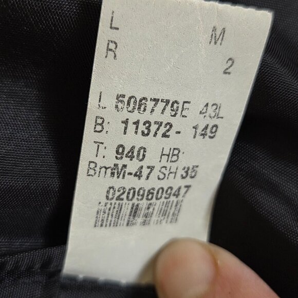 Men's Vintage Ralph Lauren Charcoal Gray Pinstripe Wool Blazer Sport Coat 43L - Picture 12 of 15